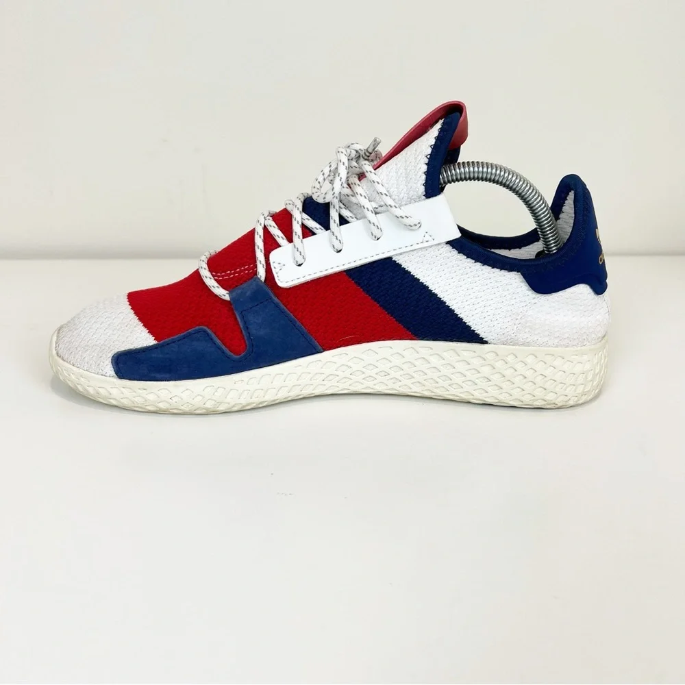 Adidas Tennis Hu V2 Pharrell x Billionaire Boys Club CLOUD‎ WHITE/SCARLET/BLUE 9